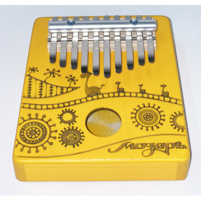 KMKr-2-Y-NEW Escudo Калимба, резонаторная, 10 язычков, трапеция, желтая, Мозеръ