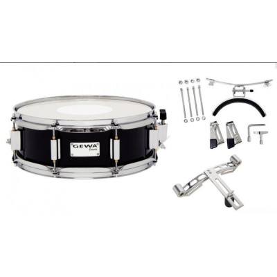 GEWA Marching Small Drum Birch Black Chrome 14x5.5" маршевый малый барабан 14x5,5
