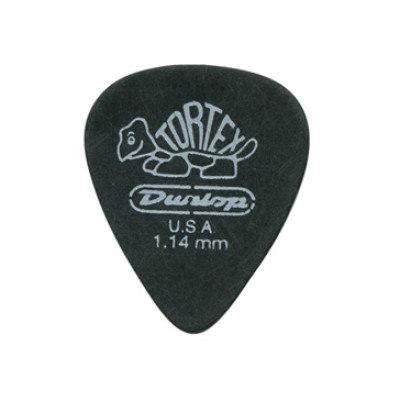 488P1.14 Tortex Pitch Black Standard Медиаторы 12шт, толщина 1,14мм, Dunlop