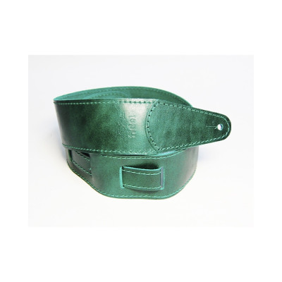 FL770001P11 Power 11 Ремень для гитары, кожаный, изумруд, Fidel