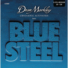 DM2680 Blue Steel Комплект струн для 5-струнной бас-гитары, сталь, 50-128, Dean Markley