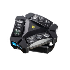 LM0910RG Моторизированный прожектор смены цвета (колорчэнджер) паук, RGBW +лазер, 9x10Вт, Big Dipper