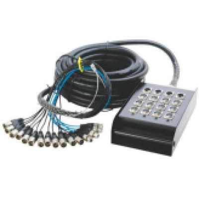 XSNC1204-15 Сценическая коммутационная коробка, 12хXLR входов + 4хXLR выхода, 15м, Superfix