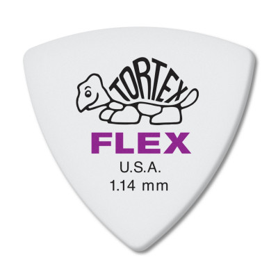 456R1.14 Tortex Flex Медиаторы, 72шт, толщина 1,14мм, треугольные, Dunlop