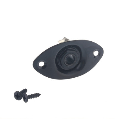 M509 Выходной разъем электрогитары с накладкой(гнездо джек), овальный, черный, Musiclily