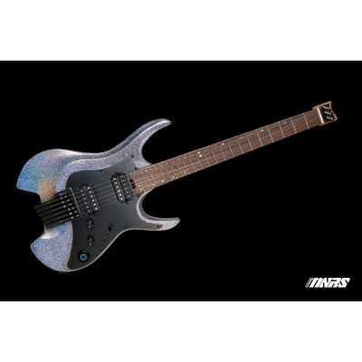 W902-MGCL Электрогитара безголовая со встроенным процессором, серебристая, GTRS