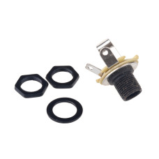 M532BK Выходной разъем электрогитары(гнездо джек), моно, черный, Musiclily