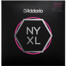 NYXL45130 NYXL Комплект струн для 5-струнной бас-гитары, Long Scale, Reg Light, 45-130, D'Addario NYXL45130 NYXL Комплект струн для 5-струнной бас-гитары, Long Scale, Reg Light, 45-130, D'Addario