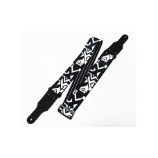 FL40181PA PolyArt Ремень для гитары, полиэстер, орнамент, японский мотив черный, Fidel