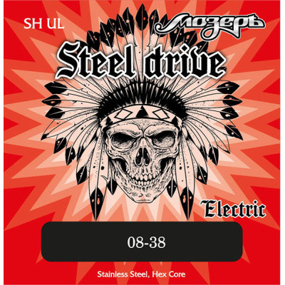 SH-UL Steel Drive Комплект струн для электрогитары, сталь, 8-38, Мозеръ