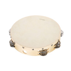 FLT-TH10-16 Тамбурин с кожей с 16 бубенцами Fleet