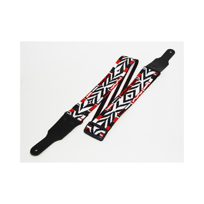 FL401832PA PolyArt Ремень для гитары, полиэфир, японский мотив красно-черный, Fidel