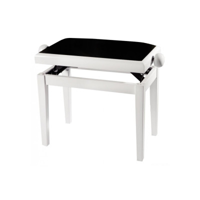 GEWA Deluxe White High Gloss Black Cover банкетка фортепианная