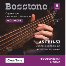 Bosstone Clear Tone AS FB11-52 Струны для акустической гитары  фосфор бронза калибр 0.011-0.052