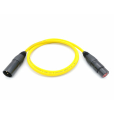 E1-XLR-M-F-0100-4 Кабель микрофонный (балансный), желтый, 1м, ZZcable