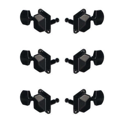 J-22-3+3-BK Колки для гитары 3+3, черные, Paxphil