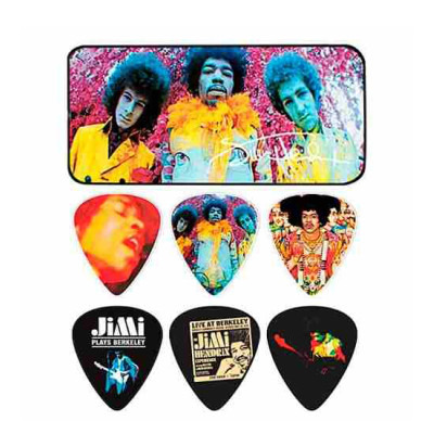 JHPT01M Jimi Hendrix Experienced Медиаторы 12шт, средние, в коробочке, Dunlop