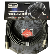XLINE Cables RMIC XLRM-XLRF 09 Кабель микрофонный  XLR 3 pin male - XLR 3 pin female длина 9м