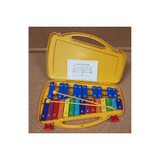 Металлофон DA BO DB-25K, 25 пластин, цветной, 2 палочки, пластик кейс, производство Корея