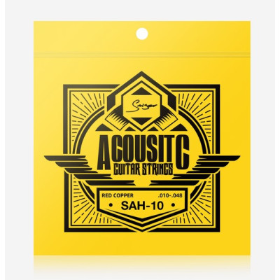 SAH-10 Комплект струн для акустической гитары, медь, 10-48, Smiger