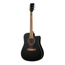 F601-BK Акустическая гитара, с вырезом, черная, Caraya