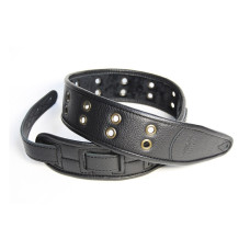 FL7000002CU Leather Custom Ремень для гитары, кожаный, черный, Fidel