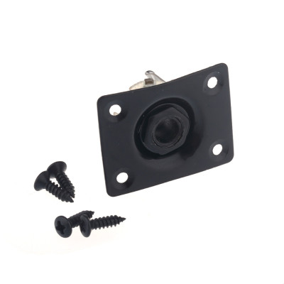 M569 Выходной разъем электрогитары с накладкой(гнездо джек), LP style, черный, Musiclily