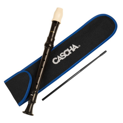 HH-2174 Блокфлейта сопрано, барочная система, коричневая, пластик, 3 части, Cascha