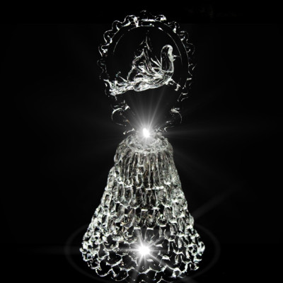 GH-L013 Колокольчик хрустальный «Голубь», малый, Гусь Хрустальный