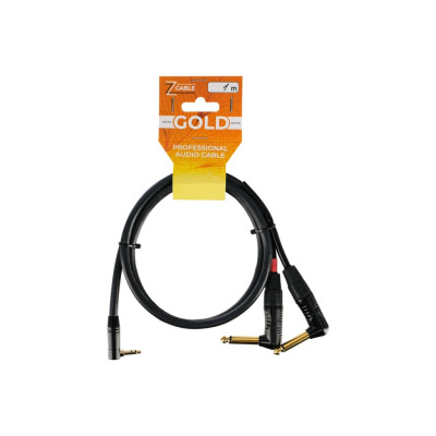 G57-3,5R-2JR-0100-0 Кабель 3,5R-2Jack угловой, 1м, ZZcable