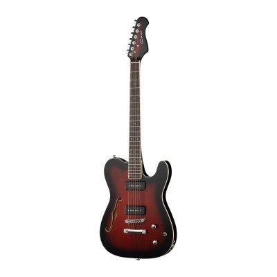 E219RDS Электрогитара, телекастер с f-вырезом, красный санберст, Caraya