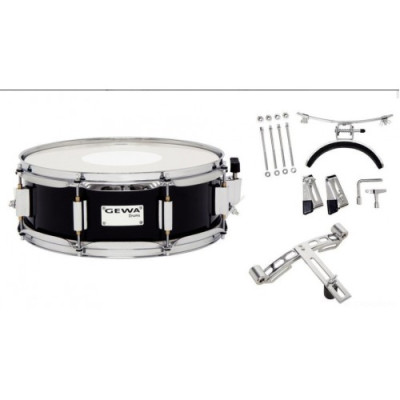 GEWA Marching Small Drum Birch Black Chrome 14x5.5" маршевый малый барабан 14x5,5