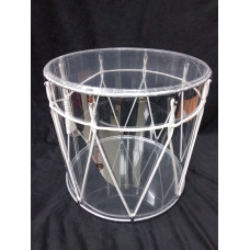 MZ-B33plexK Барабан кавказский 13", плексиглас, прозрачный, с чехлом, MEZZO