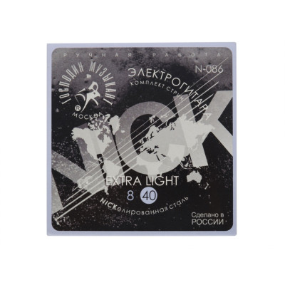 N086 NICK 08-40 Комплект струн для электрогитары, никелированные, Господин Музыкант
