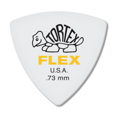 456R.73 Tortex Flex Медиаторы, 72шт, толщина 0,73мм, треугольные, Dunlop