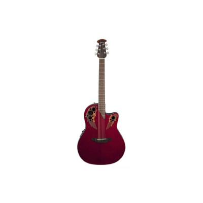Ovation CE44-RR Celebrity Elite Mid Cutaway Ruby Red электроакустическая гитара