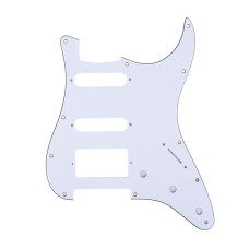 MX1382WH Пикгард для гитары Fender Stratocaster HSS, 3 слоя, белая, Musiclily