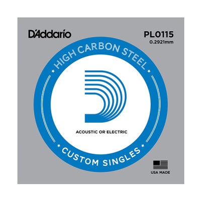 PL0115 Plain Steel Отдельная струна без обмотки, сталь, .0115, D'Addario