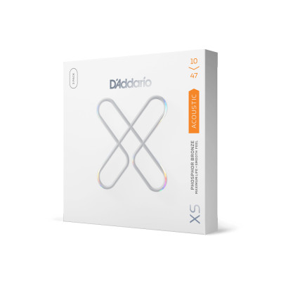 XSAPB1047-3P Струны для акустической гитары, фосфорная бронза, 10-47, 3 комплекта, D'Addario