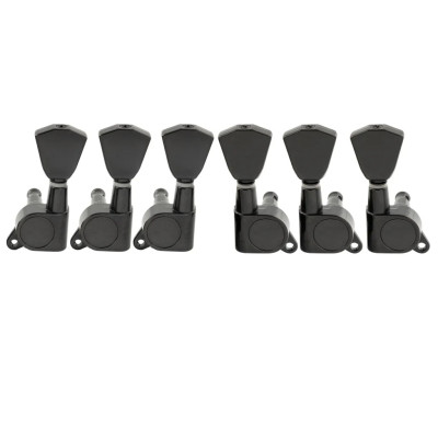 MX1345BK-3MX1346BK-3 Колки для гитары 3+3, черные, Musiclily