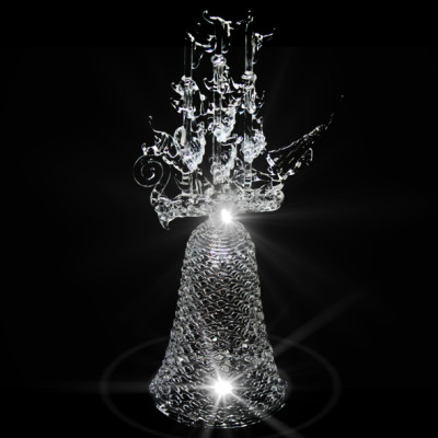 GH-XL046 Колокольчик хрустальный "Корабль", большой, Гусь Хрустальный