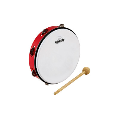 NINO24R Тамбурин 10", пластик, одни ряд бубенцов, Nino Percussion