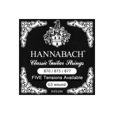 HANNABACH STRINGS FOR CLASSIC GUITAR G/3 NYLON WOUND chrome 875HT струна для классической гитары