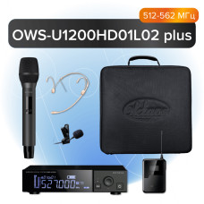OWS-U1200HD01L02-plus Беспроводная система с ручным, головным и петличным микрофоном, кейс, Октава