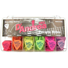 PGB351 ProGrip Brites Коробка медиаторов, дерлин, 432шт, 6 толщин, D'Andrea