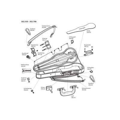 GEWA Карабин для плечевого ремня скрипичного футляра карабин для плечевого ремня скрипичного футляра