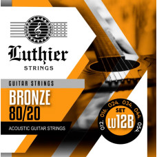 LU-12B Комплект струн для акустической гитары, бронза 80/20, 12-54, Luthier