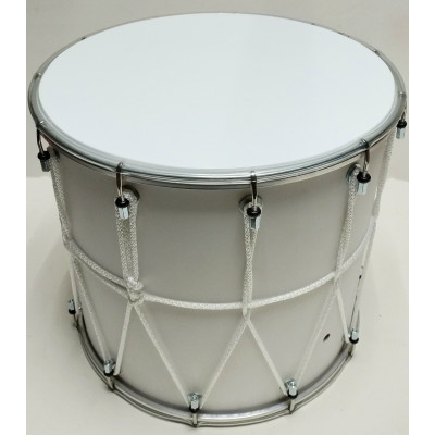 BK-13Bv Барабан кавказский 13" с веревкой, 31х33 см, цвет — белый, Мастерская Бехтеревых