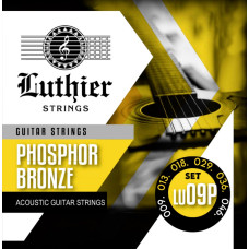 LU-9P Комплект струн для акустической гитары, фосфорная бронза, 9-46, Luthier