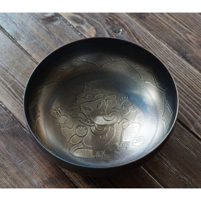 IN99PGG22 Поющая Чаша, 22см, гравировка Ганеша, INOY